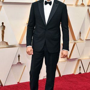 $5,295 GIORGIO ARMANI -Black Wide Peak Lapel - 44R